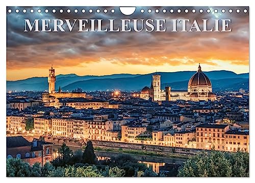 Calendrier Italie 2026 cadeau idéal pour passionnés de voyages A4