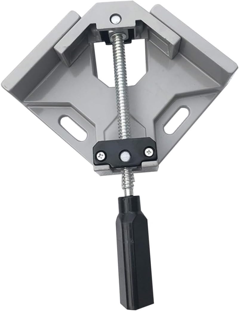 Gatuida Aluminum Alloy Right Angle Clamp with Single Handle Anti-skid Woodworking Angle Clamp for Welding Framing Cabinet Making and Furniture Installation Lightweight Tool