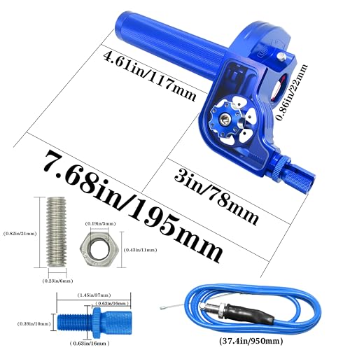 Image of Motorcycle Throttle Assembly,7 /8 inch Quick Twist Throttle Grips with Throttle Cable Aluminum Alloy Universal for CRF KLX SSR TTR 110 125 150 250cc Dirt Pit Bike ATV Mini Bike