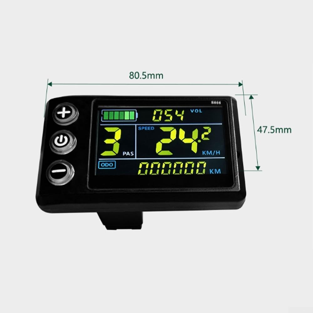 Kit di controllo per bicicletta elettrica 24V/36V/48V 250W con display LCD e acceleratore compatibile con motori 15A