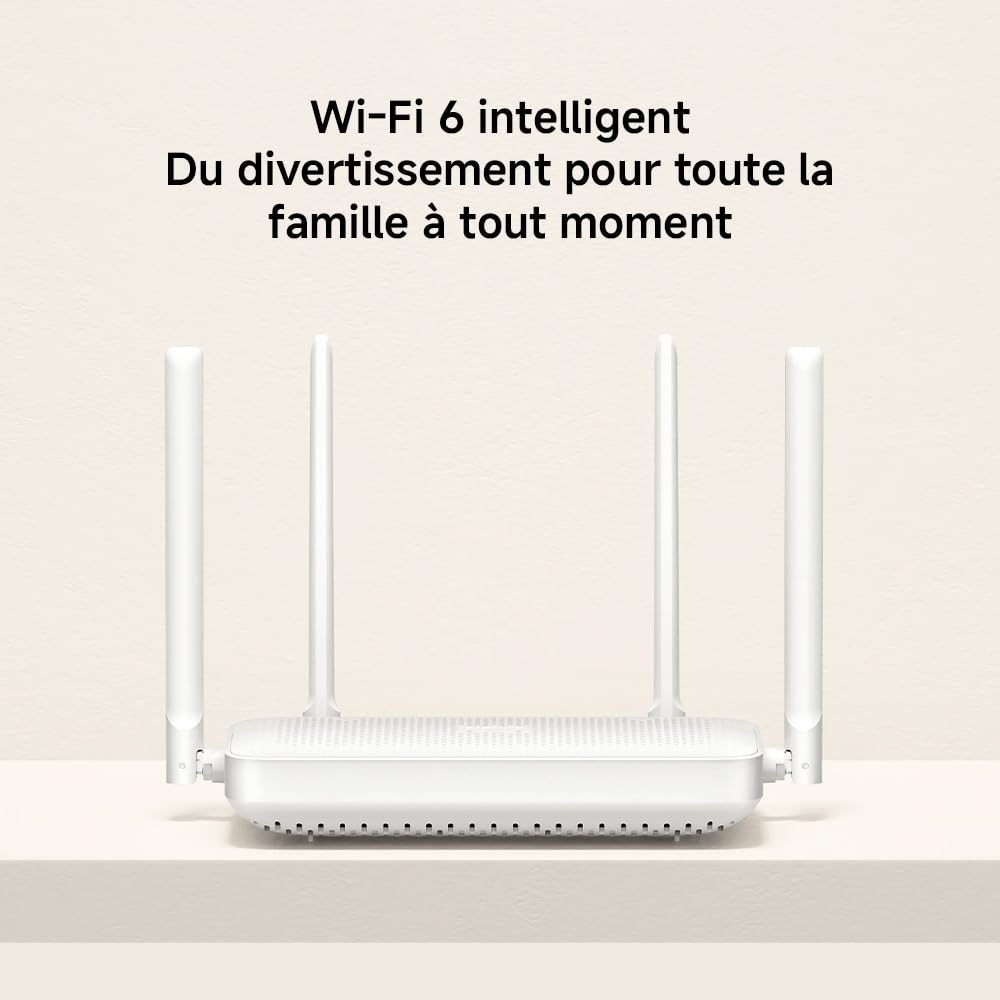 Xiaomi Routeur WiFi6 AX1500 - Port Gigabit, Fonction Mesh