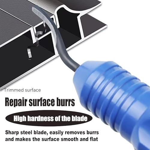 JUUPINE manual deburrer (with 10 replacement blades) with 360° rotating blade head, suitable for wood, clay, plastic (can be used for 3D printing), metal, stainless steel