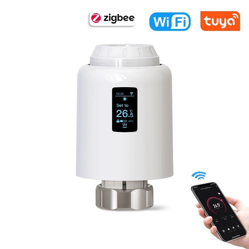 Zigbee 3.0 Tuya TRV Valvola Termostatica Intelligente per Radiatore Controller di Temperatura Programmabile WIFI per Alexa Home