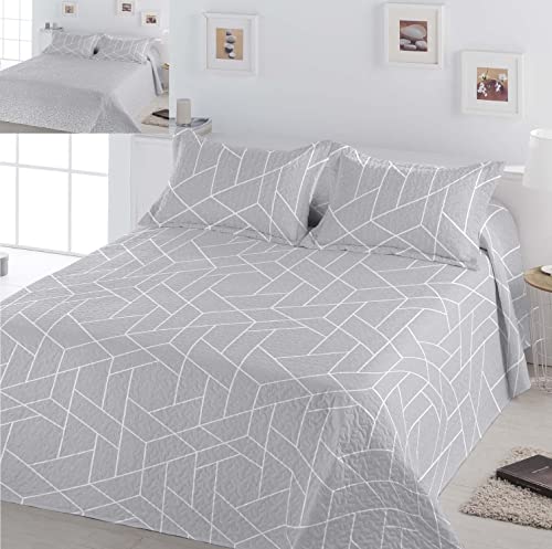 Dhestia Home - Colcha Bouti Reversible de Verano Suri Gris - Color Gris, Talla Cama 135/150