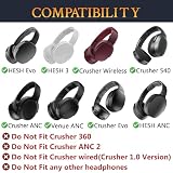 SOULWIT Tkanina siatkowa wymienne nauszniki do Skullcandy Hesh 3/ANC/Evo i Crusher Wireless/540/ANC/Evo i Venue ANC nausznych słuchawek, nauszniki z pianką izolującą hałas