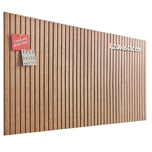 LeKuni Grand tableau feutrine pour Bureau 120x60 cm, Lot de 8 panneaux Muraux en feutre avec autocollante et punaises, tableau photo/memo/affichage pour...