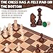 Large 17-Inch Wooden Chess Set – Folding Chess Board with Solid Wood Pieces, Oversized 3.5” King, Two Extra Queens, Premium Gift Chess Set for Adults Classic Strategy Game