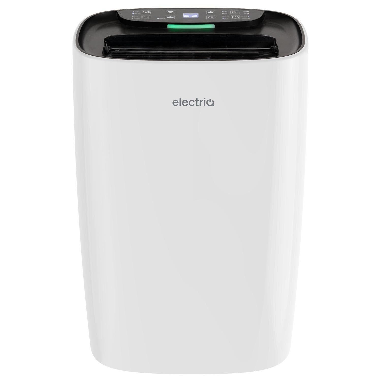 electriQ 10 L Dehumidifier for Home with Laundry Mode | Compact Quiet Room Dehumidifier | Air Purifier with Carbon Filter | Smart Humidistat | Timer | Colour-Changing Humidity Display