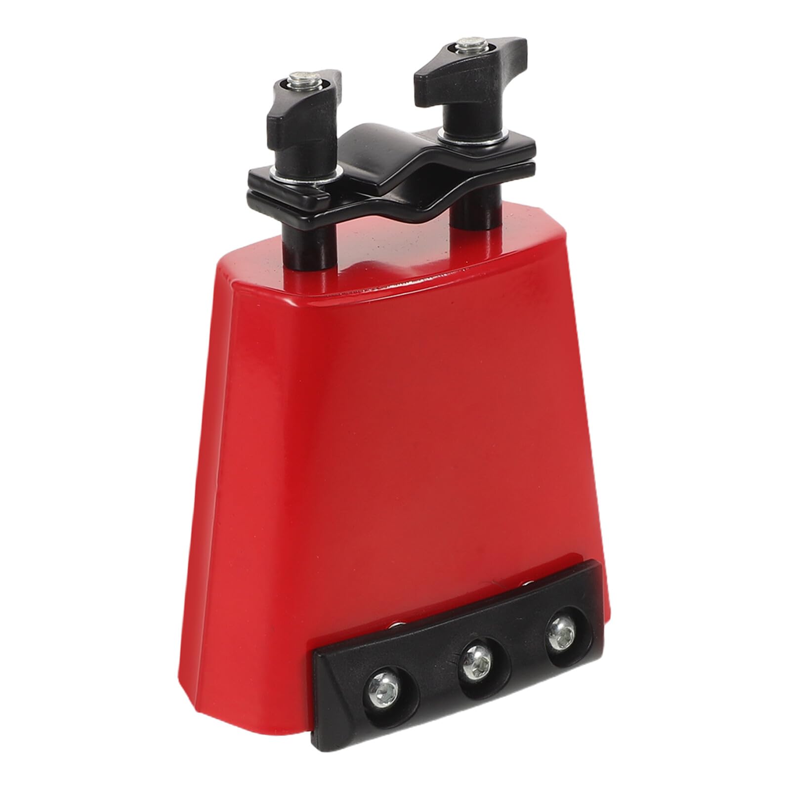 FRCOLOR Metal Cowbell Accessory con Striscia Mute Resistente Campanaccio Rosso Montabile per Batteria Strumento Percussione con Suono Nitido e Facile per Musicisti