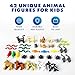 Brick Loot Animal Toy Pet Pack – 42-Piece Miniature Animal Figures Set, Educational Playset for Kids, Includes Assorted Wild and Domestic Animals, Ideal for Learning and Imaginative Play