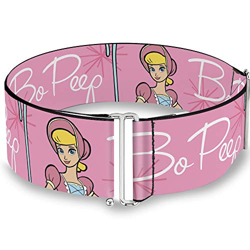 Buckle-Down Belt Women's Cinch Toy Story Bo Peep Smiling Pose Pinks White Available In Adjustable Sizes