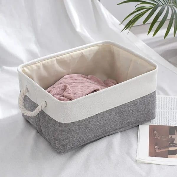 GET HIGH K.P. Cloth Storage Basket Bin Organizer - Fabric Storage Solution for Home Organization and Decluttering - Stylish and Functional Storage Container