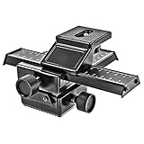 Minadax Professioneller *VOLLMETAL* 3D Einstellschlitten - 4-Wege Makroschiene Fuer Panorama- und Makrofotograf
