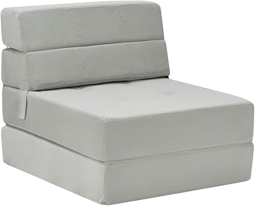 Giantex Sofá cama convertible, sofá cama de suelo, futón plegable, cojín acolchado tapizado moderno, silla decorativa grande, sala de estar,