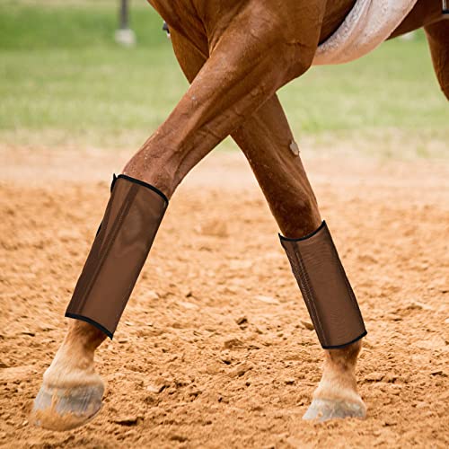 Image of Jexine Set of 8 Mesh Fly Boots for Horse Loose Fitting Non Slip Breathable Horse Fly Leggings Protective Reduces Stress Leg Fatigue Wraps for Preventing Flies Mosquitoes Bite