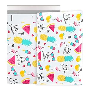 UCGOU Poly Mailers 6×9 Inch Summer Element Designer Pack of 100 Patterned #1 Shipping Bags Mailing Envelopes Self Seal…