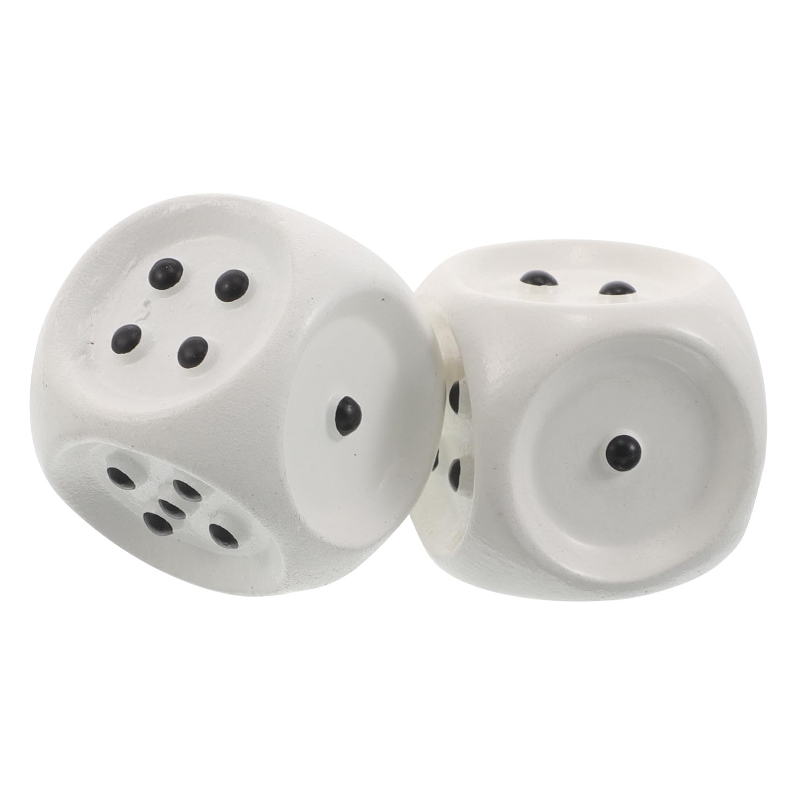 OFFSCH 2pcs Braille Style Raised Dot Dice for Tabletop Games, White Abs Cube Tactile Dice Sturdy and Lightweight Design, Suitable for Low Vision Gamers and Educational Use