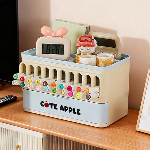 Conteneur multifonction de bureau avec compartiments d'organisation pour table - 4