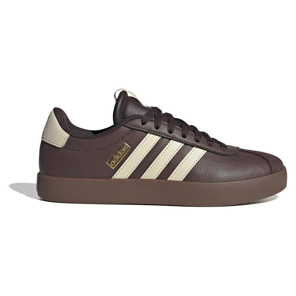 adidas Mujer VL Court 3.0 Shoes, Dark Brown/Warm Vanilla/Gold Met., 38 EU