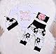 Juflam Nettes Neugeborenes Kinder Baby Mädchen Outfit Daddy Little Princess Strampler + Blumen Hose + Hut + Blumenstirnband 4er Set (0-3 Monate)