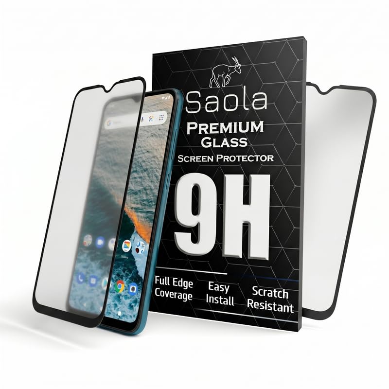 Image of Saola Anti-Glare Matte Screen Protector for Nokia C21+ | Smooth Touch Finish, 9H Strength Glass, Full Coverage, Bubble-Free Installation Kit | Quick & Easy Application | Pack of 1