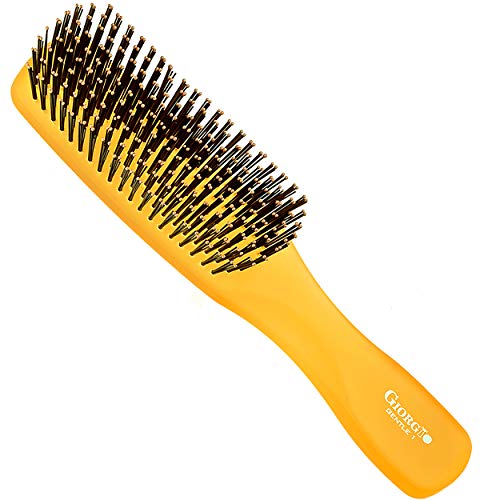Giorgio GION1O - Cepillo desenredador de pelo para hombre y mujer (19,7 cm), color naranja neón