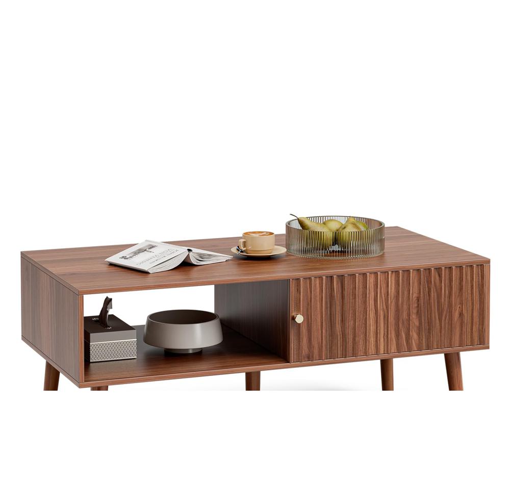 Amazon.com: LCRBOL Coffee Table with Storage, Mid Century Dining
