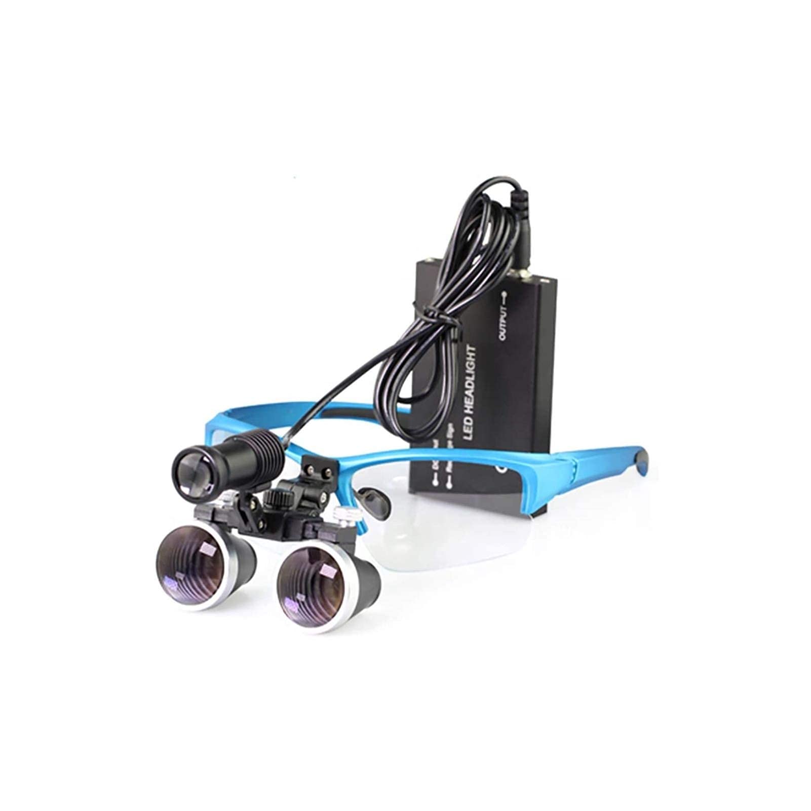 asdchZen Dental Loupes Head Mountlighted Magnifying Glasses Led Surgical Headlight Dental Loupe 3.5X Magnification Surgical Loupes For Stomatology Gynecology Brain Surgery And Ophthalm