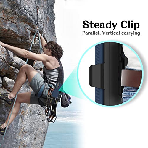 Leptech For Samsung Galaxy A03S Phone Case With Tempered Glass Screen Protector, [Holster Series] Belt Clip Hard Tough Full Heavy Duty Rugged Military Shockproof Armor Cell Phone Cover (Dark Blue) #TOP6