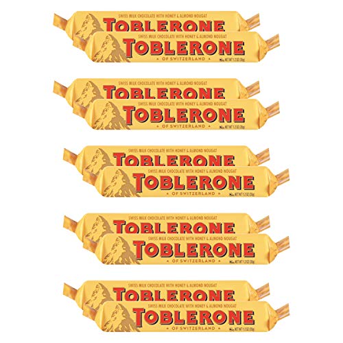 Image of Toblerone Swiss Chocolates with Honey & Almond, 10 x 35 g