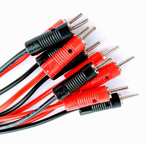 Lab Instruments 4mm Banana Plug to 2mm Banana Plug Red & Black 5 Pair 0.5 Meter Wire Length. 1