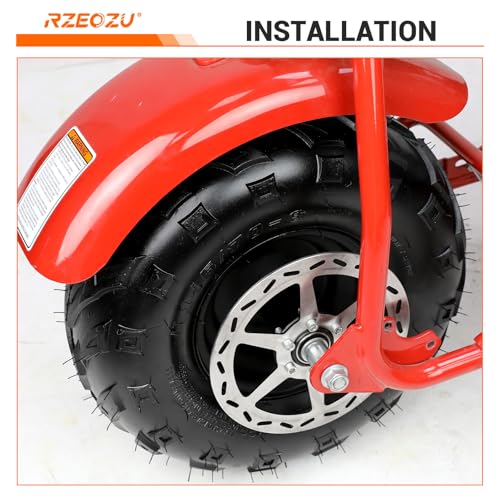 Image of 145 /70-6 Tires, Mini Bike Wheels Rim and Tires Assembly Kit Replacement for Coleman CT100U CC100X Baja DB30 Monster Mega Moto 80cc 105cc MMB80 Motovox Minibike Go Kart Parts Rear V-Tread Tire