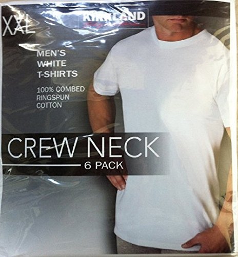 Pack Kirkland White Tees Kirkland Signature Mens 6Pack Crew Neck