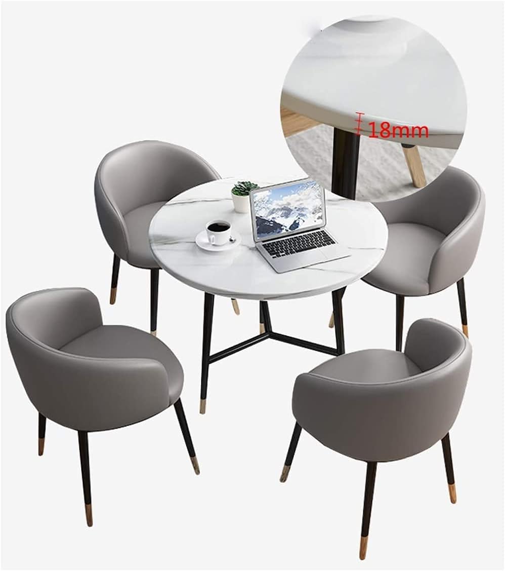 Office Table and Chair Set Tea Shop Coffee Shop Dessert Shop Bar Hotel Reception Room Library Chess Room Clothing Store (Color :) (Orange)