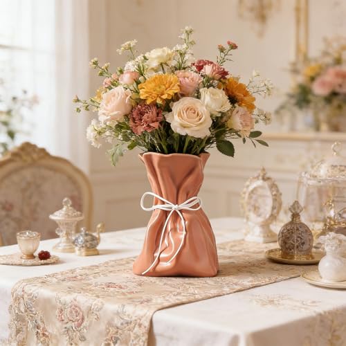 Vase en céramique de ferme rustique pour centre de table de mariage
