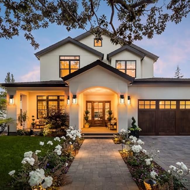 2 Pack Dusk to Dawn Exterior Lighting Fixtures Wall Mount, Sensor Outside Front Porch Lights for House, Outdoor Lantern Lamp, Waterproof Wall Sconce Lights, Black Coach Light for Garage Entryway