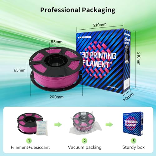 Image of FLASHFORGE High Speed PLA+ 3D Printer Filament Magenta, Enhanced Melt Flow for Faster, Smoother Prints, 500mm /s Rapid Printing, Feature Sleek Matte Finish, Rich and Solid Color