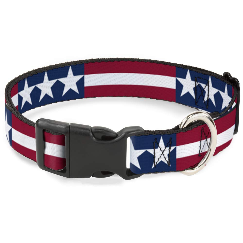 Collier avec boucle en plastique Buckle Down pour les promenades urbaines au look drapeau américain