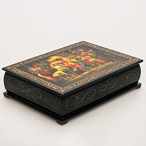 The Humpbacked Horse Lacquer Box. 7х5'' Fedoskino Painting. Russian Tale
