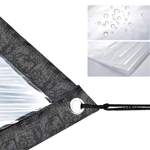 Bâche imperméable transparente avec œillets pour pergola et tonnelle - 3