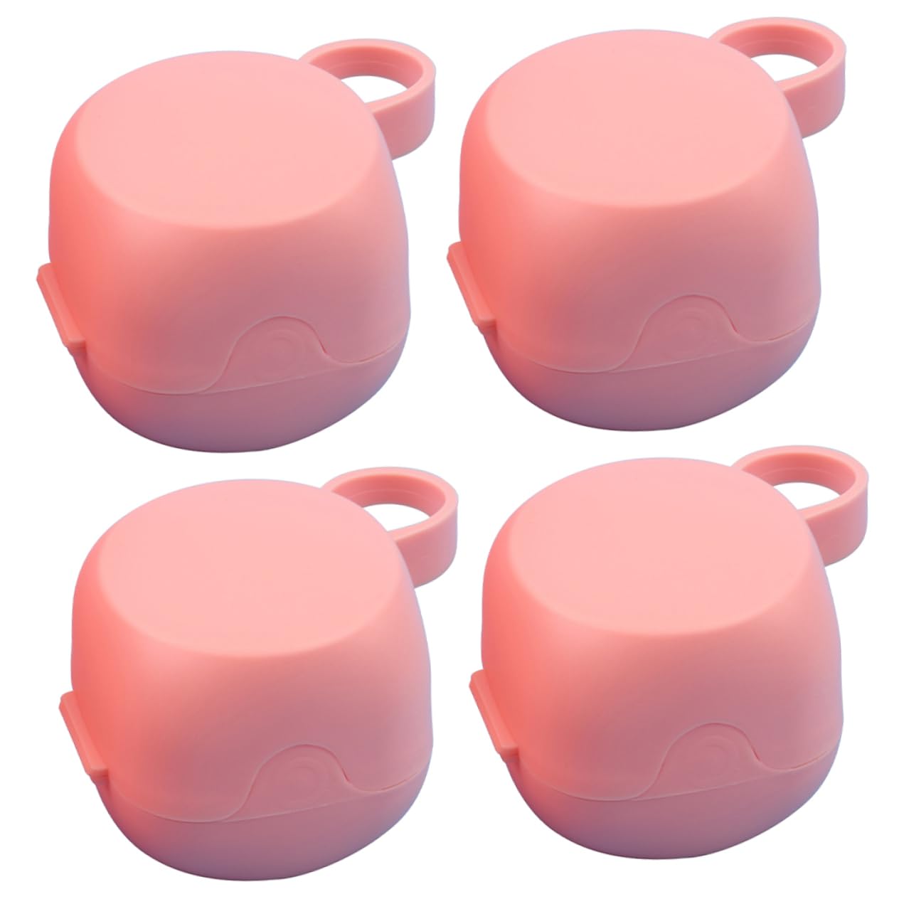 BESPORTBLE 4Pcs Portable Pacifier Storage Box Baby Teether Holder Case PP Plastic Dustproof Organizer for Infants for Diaper Bags Random Color