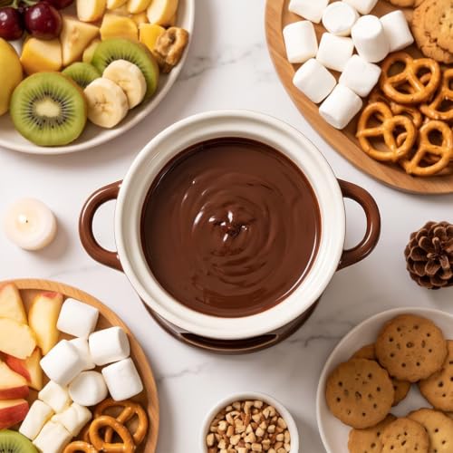 200ml Chocolate Melting Pot, Ceramic Fondue Cup Candy Meltie Mug, Coffee - image 4