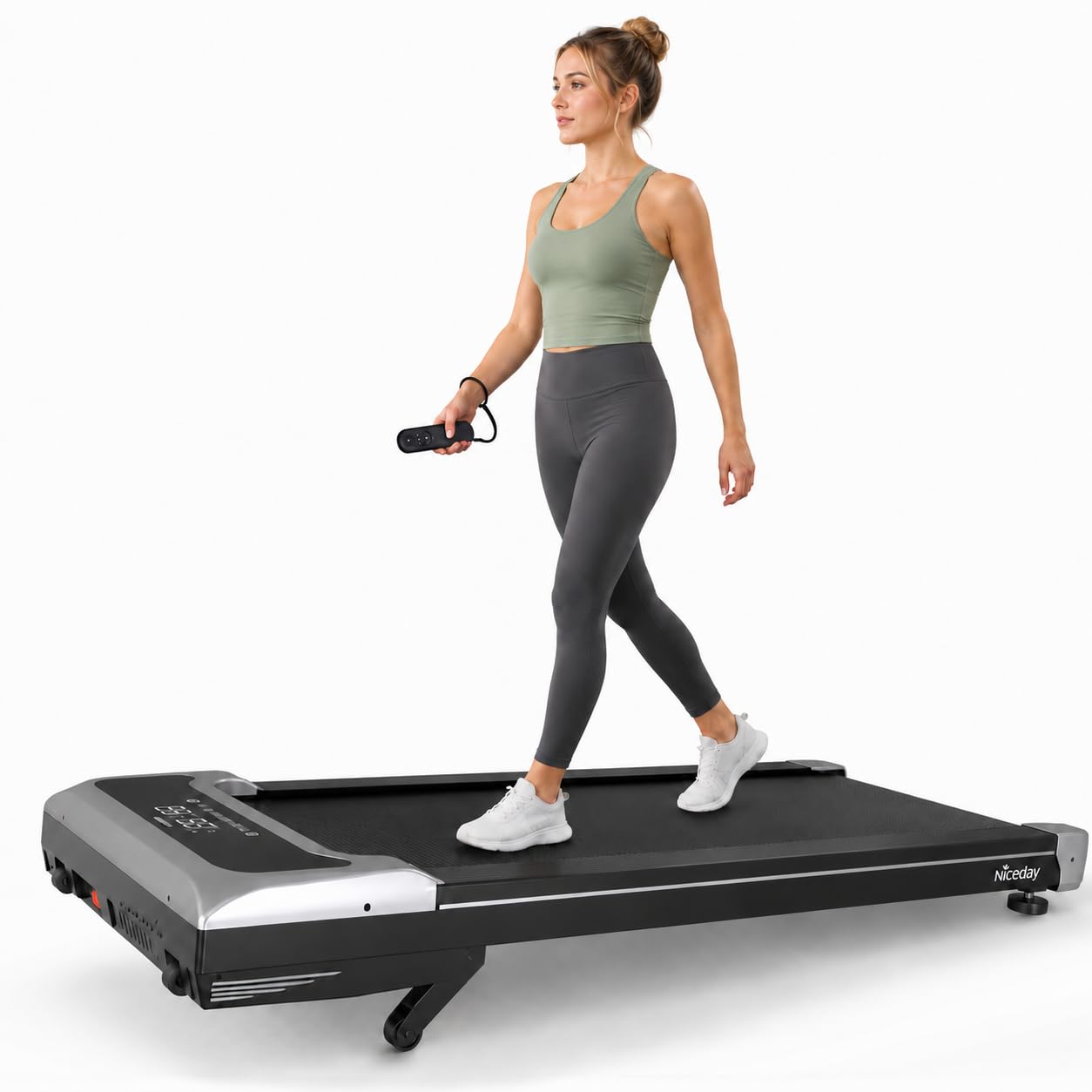 Niceday Laufband für Zuhause, 18% Steigung, 14 KM/H, Profi-Laufband | 46cm große lauffläche, Klappbar, Leiser 3HP Motor, 120 kg Tragkraft, Gelenkschonend für Zuhause