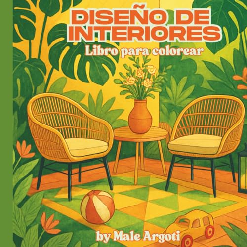 Diseño de Interiores: Libro para colorear