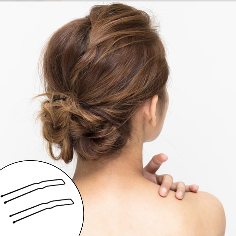 36 Pieces U Shaped Hair Pins Metal Bobby Ballet Styling Pins for Women Girls Salon Thick Thin Long Curly Hair Forks(Brown) - Image 3