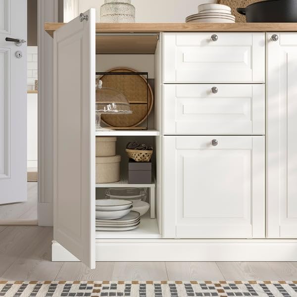 ÖNNERUP Angolo cottura, bianco sporco, 130x64x219 cm