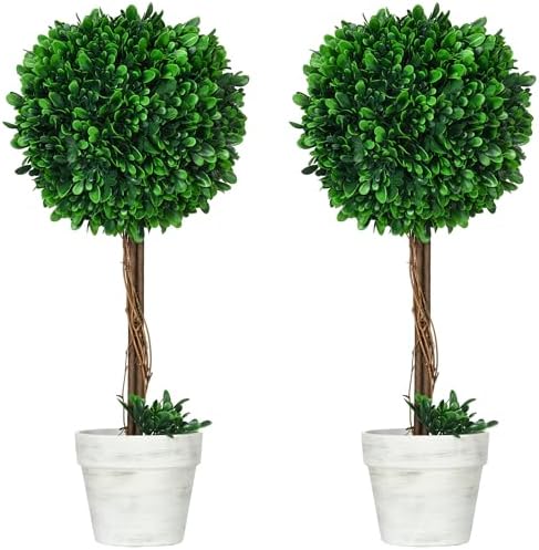 Set 2 piante finte di bosso UV 90 cm in vaso, decorazioni per interni ed esterni | Leroy Merlin