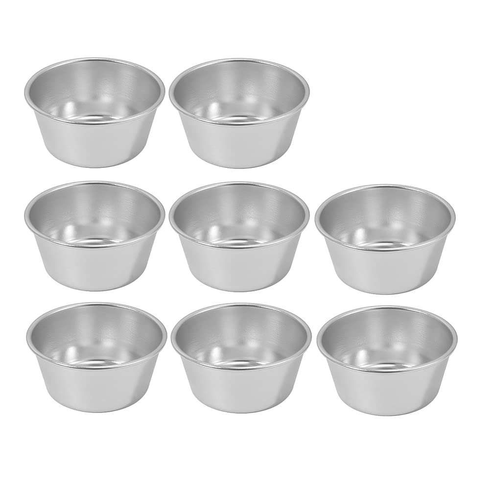Leprera 8 Pieces Individual Molds Pudding Molds Cups Mini Chocolate Molten Pans Non-Stick Cupcake Cake Cookie Pudding Mold
