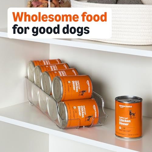 Image of Amazon Basics Wet Dog Food, Poultry Loaf, Chicken Dinner, Made with Real Chicken, 13.2 oz can (Pack of 12)