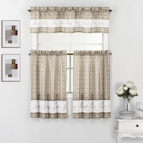 Interior Trends Live Love Laugh 3 Piece Printed Kitchen Window